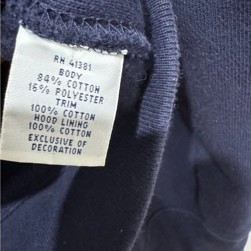Polo Ralph Lauren Waffle Lined Zip Hoodie Navy Yellow Pony 3XL Big Tall - Picture 5 of 5